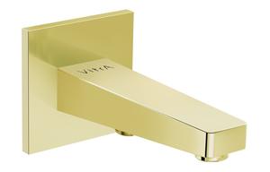 VitrA Root Square Wall Mounted Bath Spout - Soft Gold
